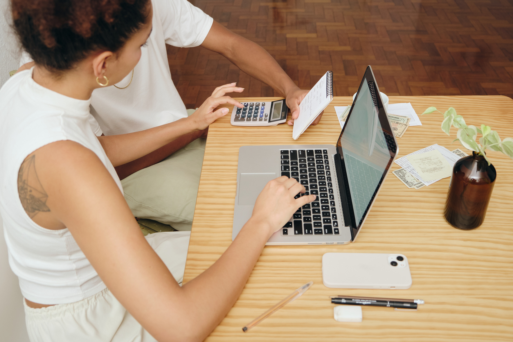 Couple Managing Business Finances Together